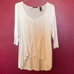 White flowy top